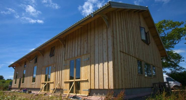 The Conference Barn nears completion...